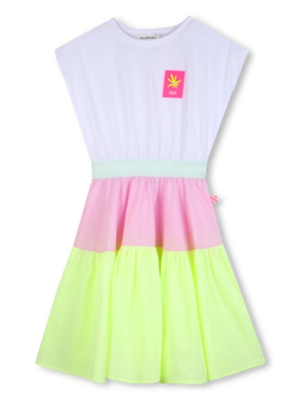 Billieblush Neon Pink Floral Patch with Lime Accent size 8
